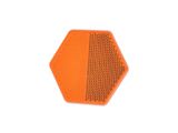 Odrazka ambrová (oranžová) hexagon samolepiaca